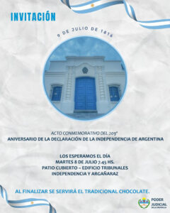 ACTO CONMEMORATIVO DEL 209  º ANIVERSARIO DE LA DECLARACIÓN DE LA INDEPENDENCIA DE ARGENTINA