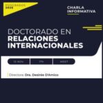 CHARLA INFORMATIVA DEL DOCTORADO EN RELACIONES INTERNACIONALES